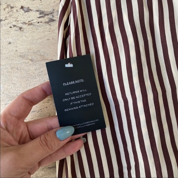 Faithfull the Brand Tramonti Striped wrap skirt M - Picture 11 of 16